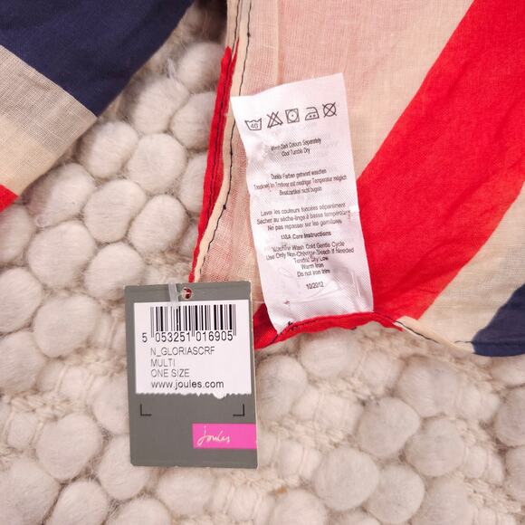 NWT Joules Gloria Union Jack Scarf - Picture 5 of 5